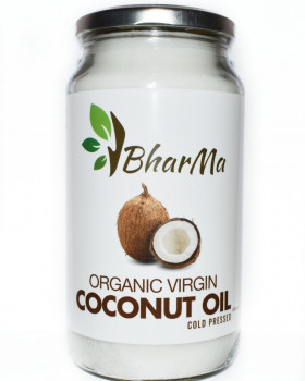 Пищевое Нерафинированное кокосовое масло BharMa Oils .1000 ml